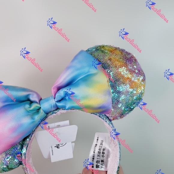 DISNEY PARKS RAINBOW PASTEL EARS HEADBAND - Picture 4 of 5